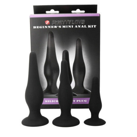 PRETTY LOVE KIT INICIACION ANAL PLUGS SILICONA