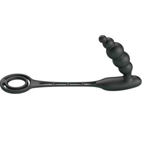 PRETTY LOVE ANILLOS PENE CON PLUG VIBRADOR