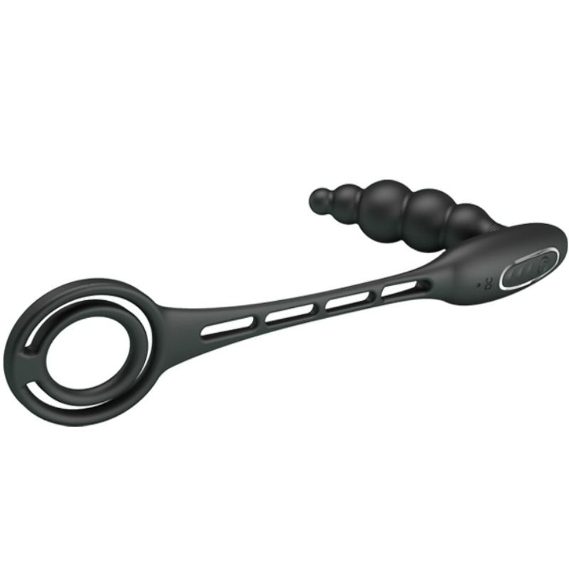 PRETTY LOVE ANILLOS PENE CON PLUG VIBRADOR
