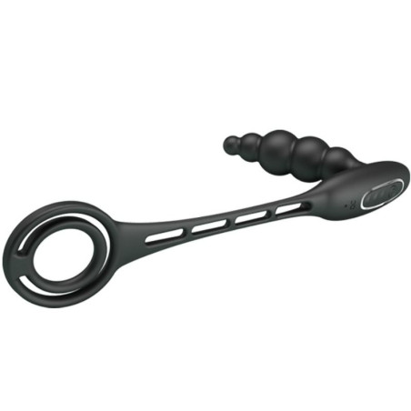 PRETTY LOVE ANILLOS PENE CON PLUG VIBRADOR
