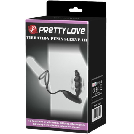 PRETTY LOVE ANILLOS PENE CON PLUG VIBRADOR