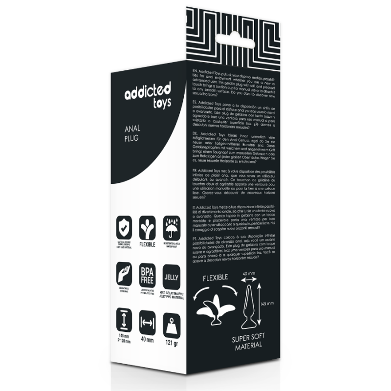 ADDICTED TOYS ANAL PLUG 145 CM NEGRO