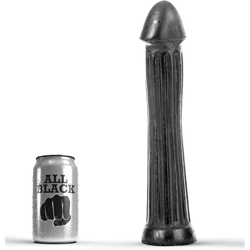 ALL BLACK PLUG DILDO 31 CM
