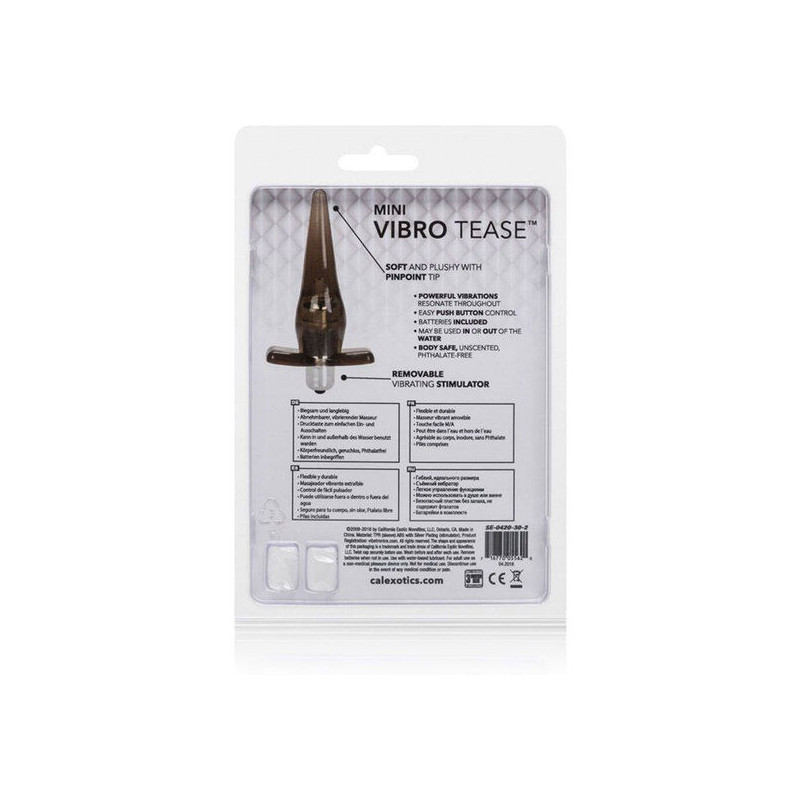 CALEXOTICS PLUG MINI VIBRO TEASE VIBRADOR NEGRO