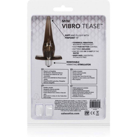 CALEXOTICS PLUG MINI VIBRO TEASE VIBRADOR NEGRO