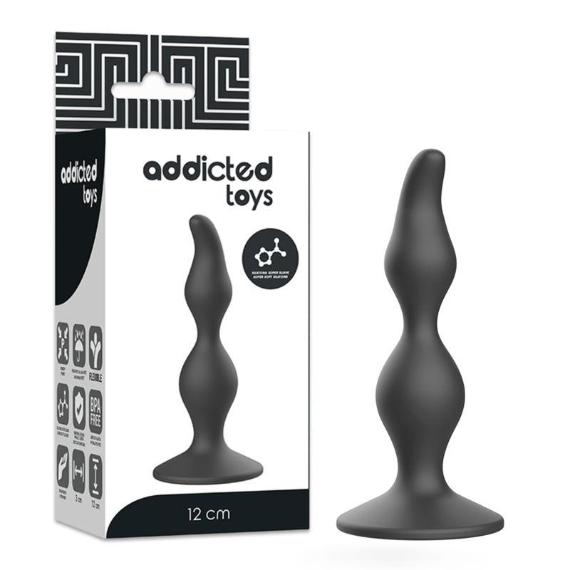 ADDICTED TOYS ANAL SEXUAL PLUG 12 CM NEGRO