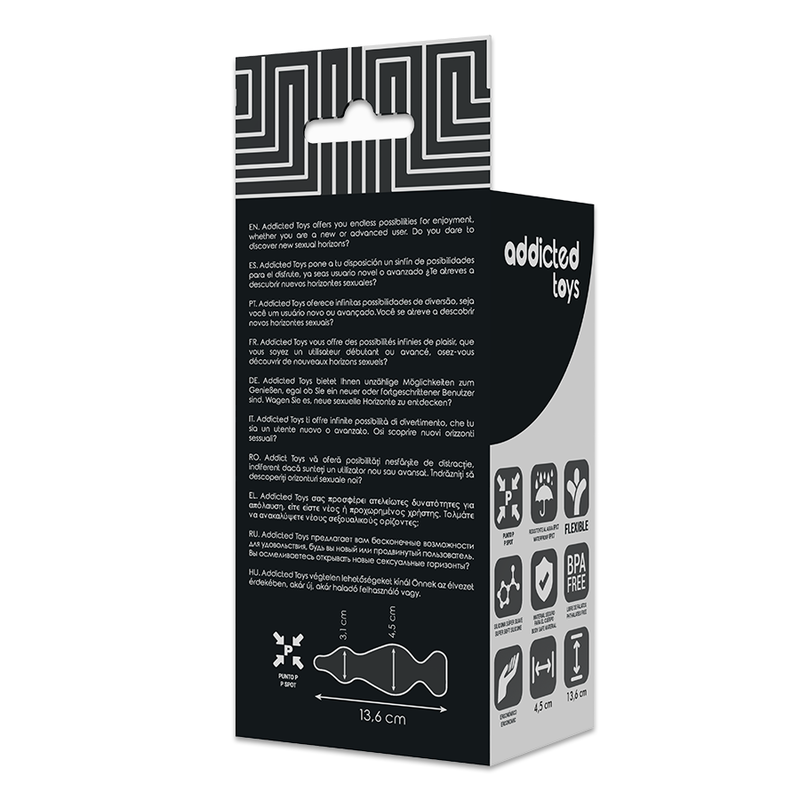 ADDICTED TOYS ANAL SEXUAL PLUG 136 CM NEGRO