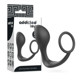 ADDICTED TOYS PLUG ANAL CON ANILLO SILICONA NEGRO 2