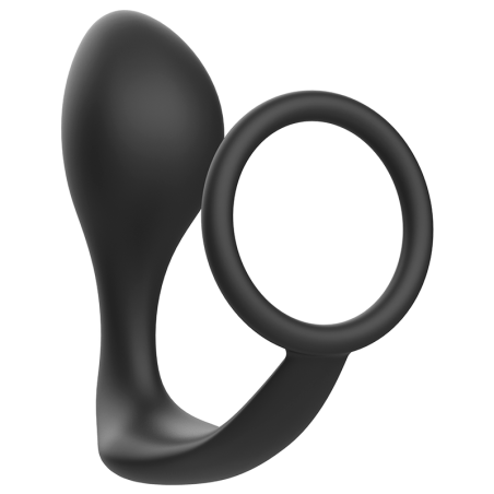 ADDICTED TOYS PLUG ANAL CON ANILLO SILICONA NEGRO