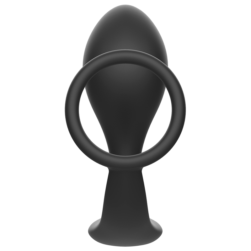ADDICTED TOYS PLUG ANAL CON ANILLO SILICONA NEGRO