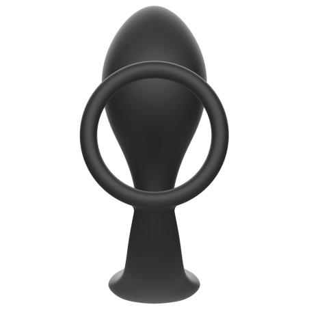 ADDICTED TOYS PLUG ANAL CON ANILLO SILICONA NEGRO