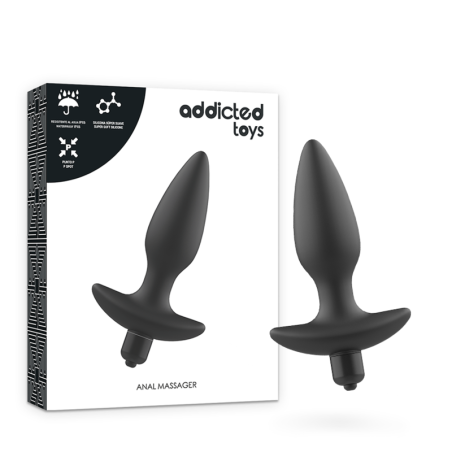 ADDICTED TOYS MASAJEADOR PLUG ANAL CON VIBRACION NEGRO