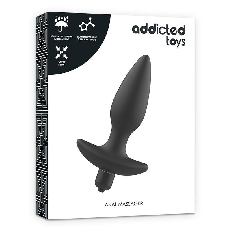 ADDICTED TOYS MASAJEADOR PLUG ANAL CON VIBRACION NEGRO