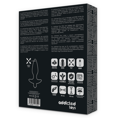 ADDICTED TOYS MASAJEADOR PLUG ANAL CON VIBRACION NEGRO
