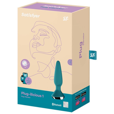 SATISFYER PLUG ILICIOUS 1 PLUG VIBRADOR VERDE