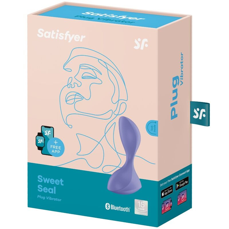 SATISFYER SWEET SEAL PLUG VIBRADOR APP VIOLETA