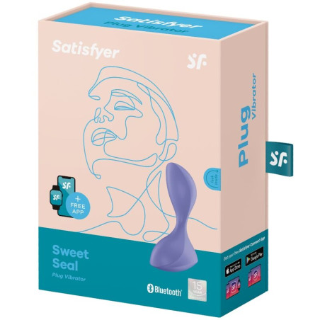 SATISFYER SWEET SEAL PLUG VIBRADOR APP VIOLETA