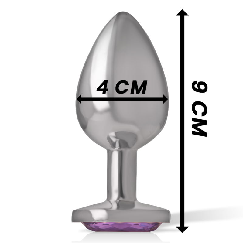 INTENSE PLUG ANAL METAL ALUMINIO CON CRISTAL VIOLETA TALLA L