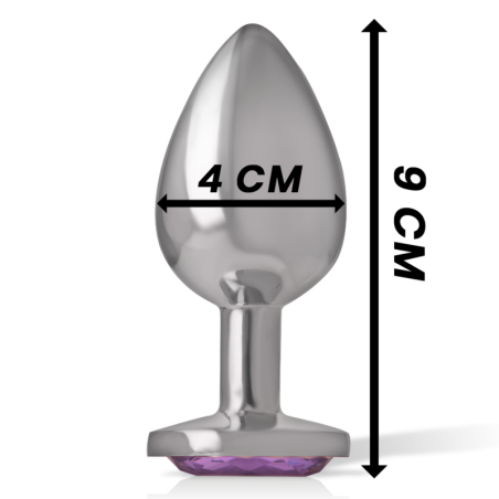 INTENSE PLUG ANAL METAL ALUMINIO CON CRISTAL VIOLETA TALLA L