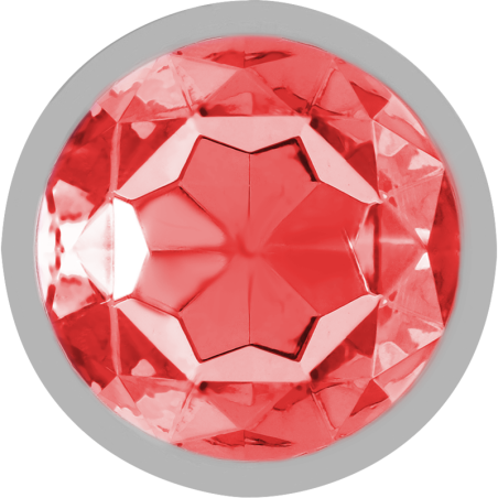 INTENSE PLUG ANAL METAL ALUMINIO CON CRISTAL ROJO TALLA S