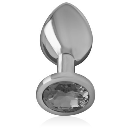 INTENSE PLUG ANAL METAL ALUMINIO CON CRISTAL NEGRO TALLA S