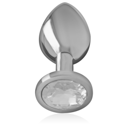 INTENSE PLUG ANAL METAL ALUMINIO CON CRISTAL PLATA TALLA M 2