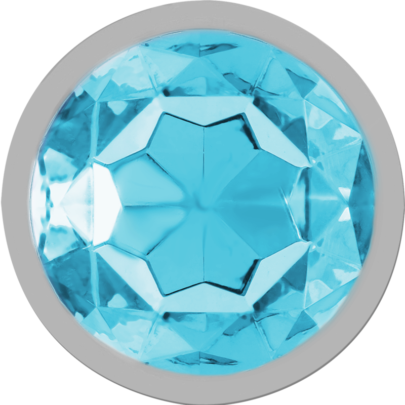 INTENSE PLUG ANAL METAL ALUMINIO CON CRISTAL AZUL TALLA M