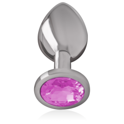 INTENSE PLUG ANAL METAL ALUMINIO CON CRISTAL ROSA TALLA S 2