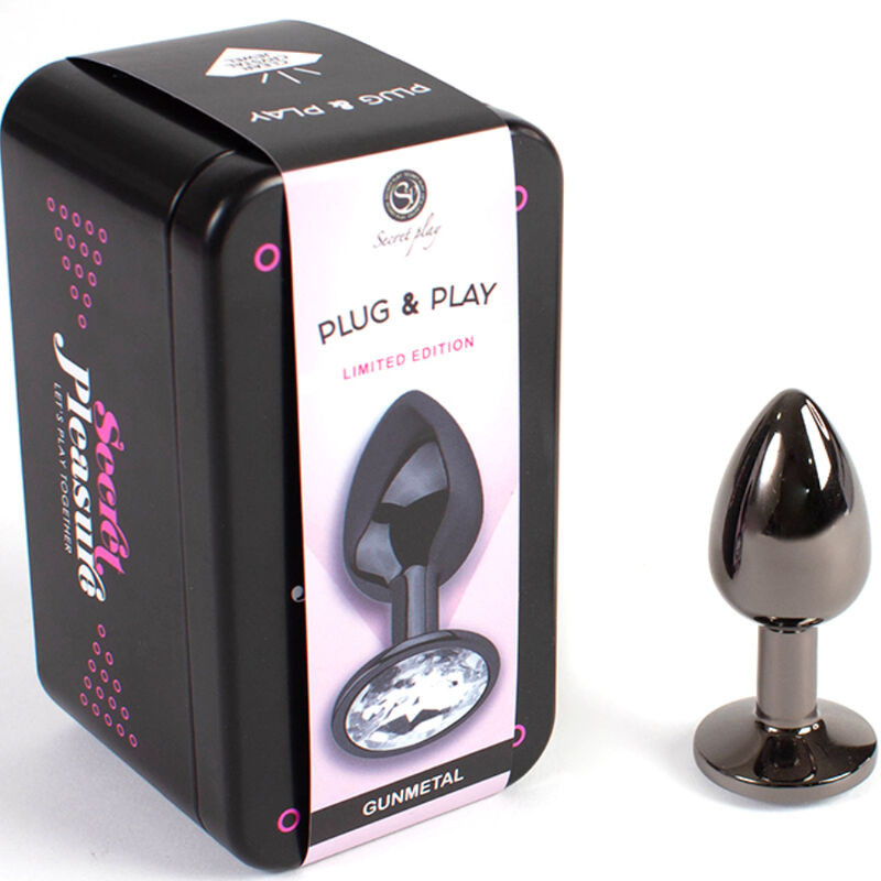 SECRETPLAY GUNMETAL BUTT PLUG TALLA S 7 CM
