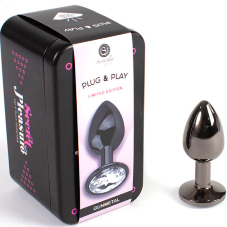 SECRETPLAY GUNMETAL BUTT PLUG TALLA S 7 CM