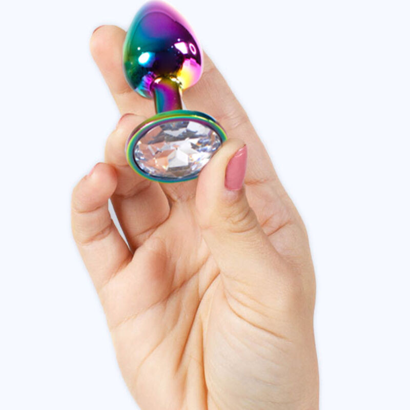 SECRETPLAY METAL BUTT PLUG MULTICOLOR TALLA S 7 CM