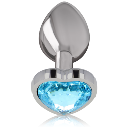 INTENSE PLUG ANAL METAL ALUMINIO CORAZON AZUL TALLA S 2