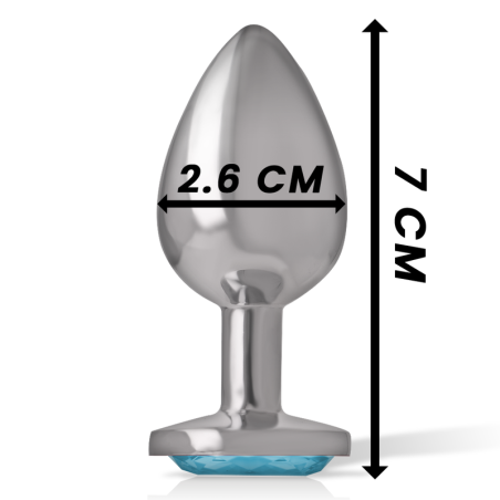 INTENSE PLUG ANAL METAL ALUMINIO CORAZON AZUL TALLA S