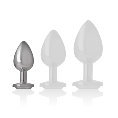 INTENSE PLUG ANAL METAL ALUMINIO CORAZON BLANCO TALLA S