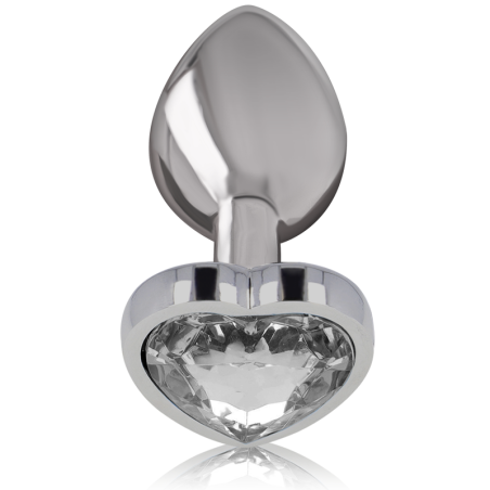 INTENSE PLUG ANAL METAL ALUMINIO CORAZON BLANCO TALLA M