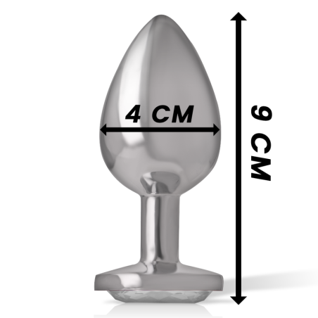 INTENSE PLUG ANAL METAL ALUMINIO CORAZON BLANCO TALLA L
