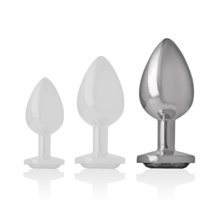 INTENSE PLUG ANAL METAL ALUMINIO CORAZON BLANCO TALLA L