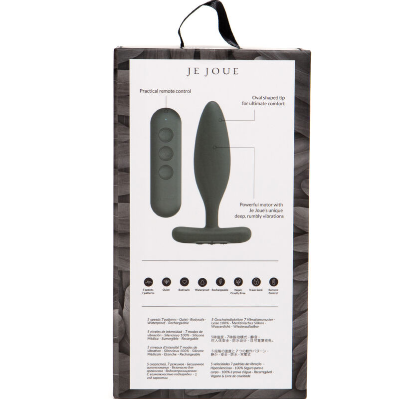 JE JOUE VESTA PLUG ANAL VIBRADOR NEGRO