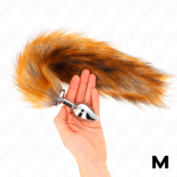 KINK PLUG ANAL TALLA M 8 X 35 CM CON COLA SINTETICA 40 CM MARRON 2