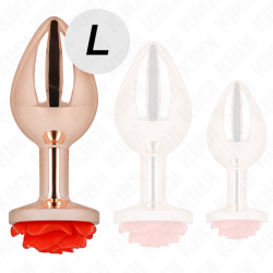 KINK PLUG ANAL ORO ROSADO ROSA ROJA L 2