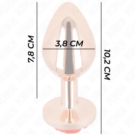 KINK PLUG ANAL ORO ROSADO ROSA ROJA L