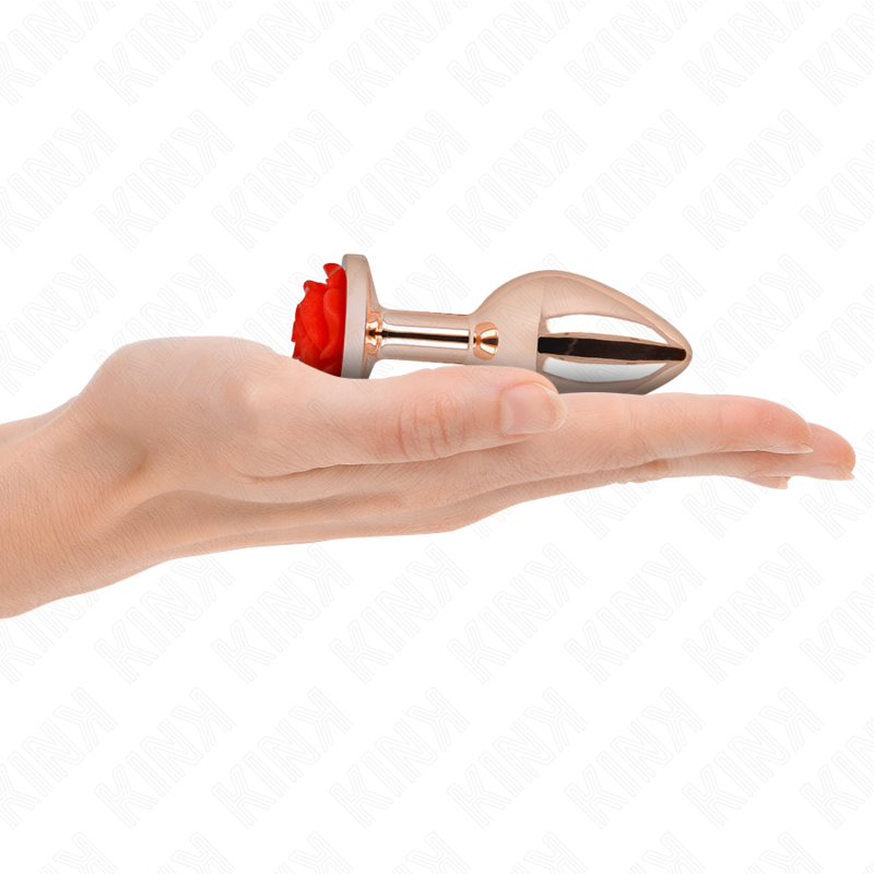 KINK PLUG ANAL ORO ROSADO ROSA ROJA M