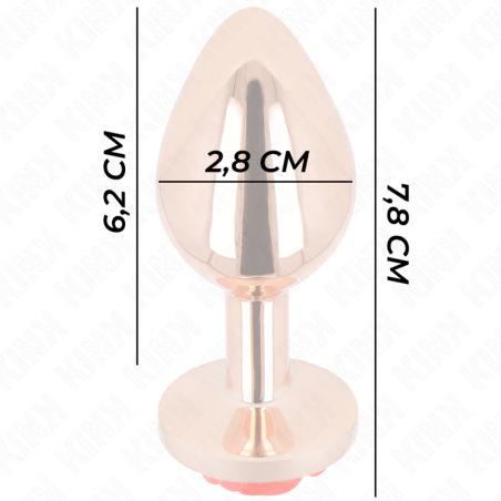 KINK PLUG ANAL ORO ROSADO ROSA ROJA S