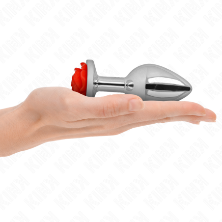 KINK PLUG ANAL ROSA ROJA TALLA L