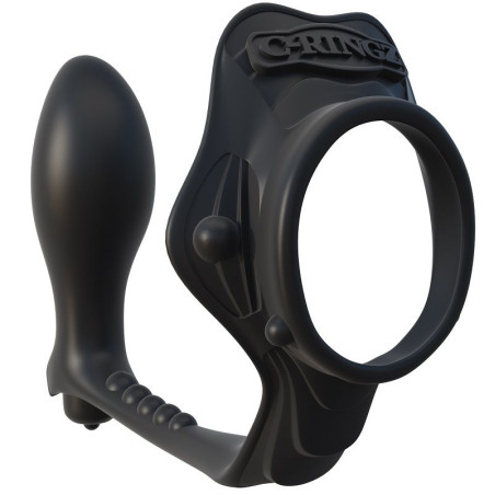 FANTASY C RINGZ ROCK HARD ANILLO POTENCIADOR CON PLUG ANAL