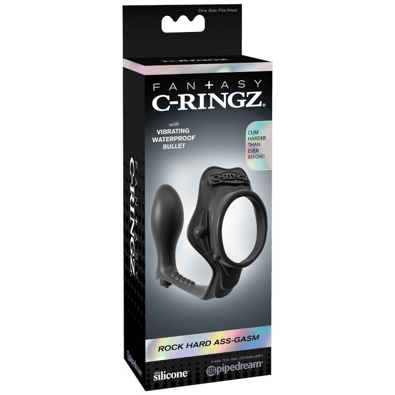 FANTASY C RINGZ ROCK HARD ANILLO POTENCIADOR CON PLUG ANAL