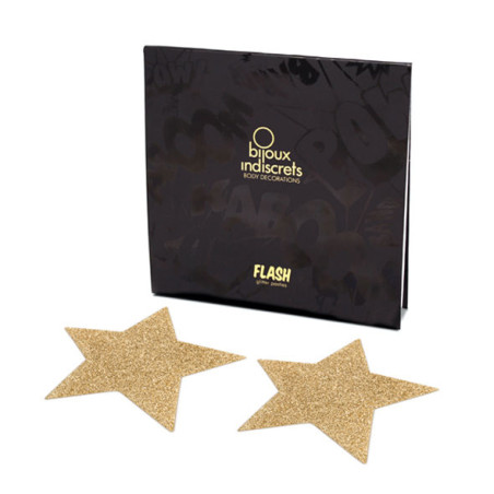 BIJOUX INDISCRETS PEZONERAS FLASH ESTRELLA DORADA