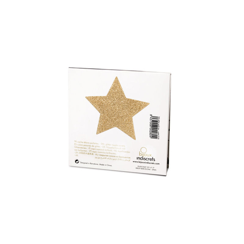 BIJOUX INDISCRETS PEZONERAS FLASH ESTRELLA DORADA