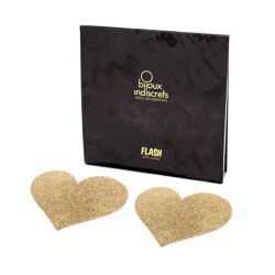 BIJOUX INDISCRETS PEZONERAS FLASH CORAZON DORADO 2
