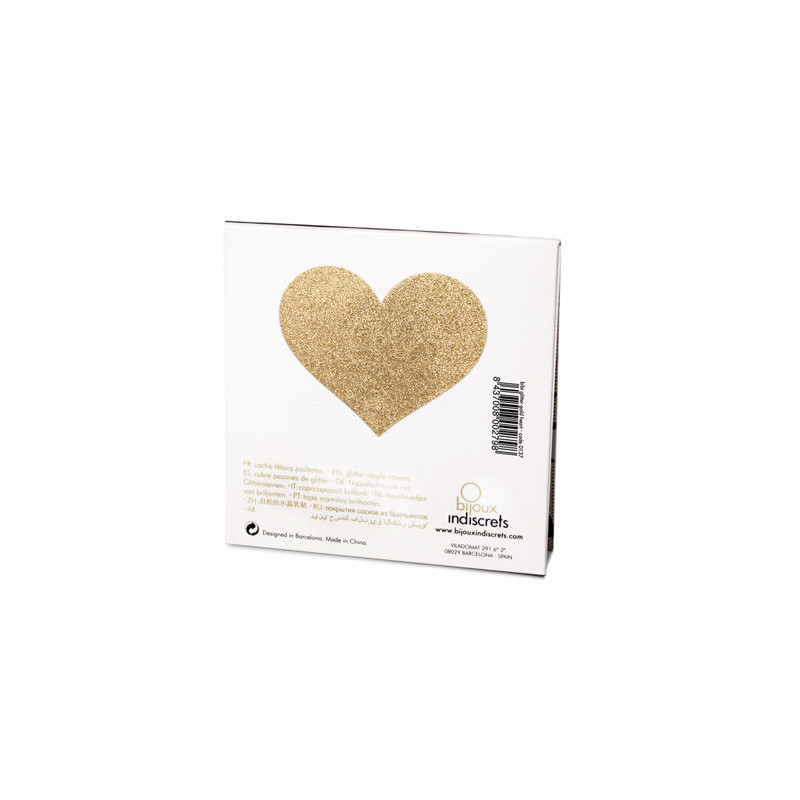 BIJOUX INDISCRETS PEZONERAS FLASH CORAZON DORADO